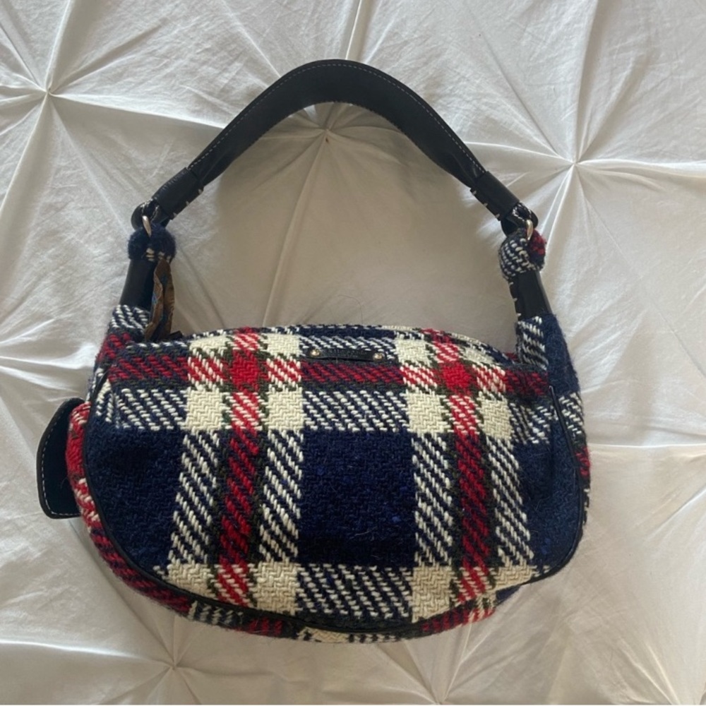 Kate Spade Tweed Plaid small hobo